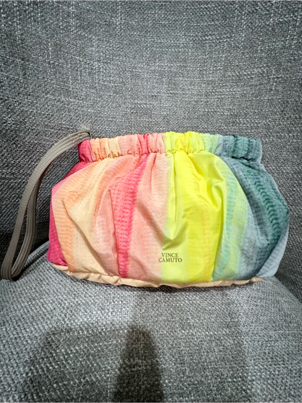 Vince Camuto Striped wristlet Yellow & Green